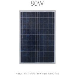 پنل خورشیدی 80 وات پلی کریستال YINGLI مدل YGE 80
