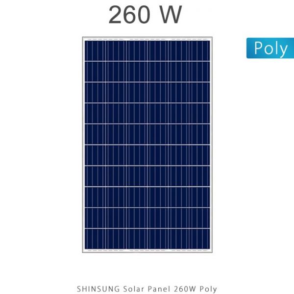 پنل خورشیدی 260 وات پلی کریستال SHINSUNG مدل SS-BP260