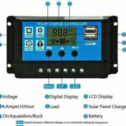 کنترل شارژ 10 آمپر آبی pwm10a