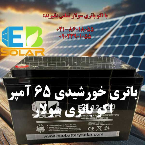 Deep cycle solar battery 65 amp eco solar battery