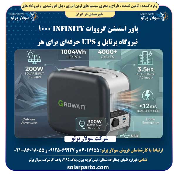 پاور استیشن هوشمند گرووات Growatt Infinity 1000